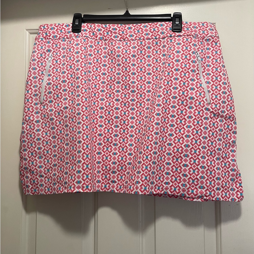Women’s Ruby Rd. Pink and Blue Patterned Skort Size 18W